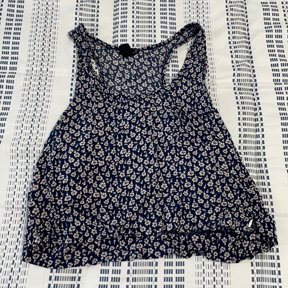Cropped floral summer tank